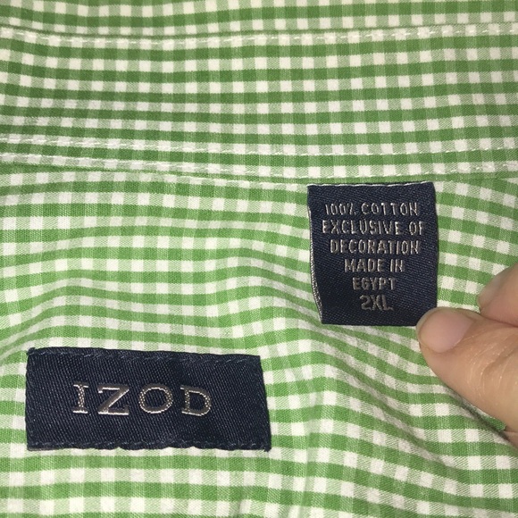 Izod Men’s Long Sleeve Gingham Shirt 2XL - Picture 6 of 7